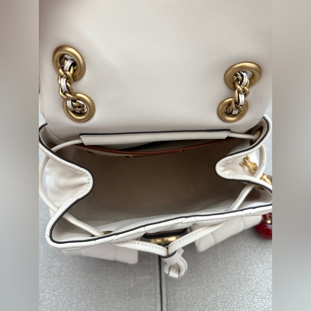 Coach Tabby Backpack With Pillow Quilting - Brass/Chalk - Picture 4 of 11